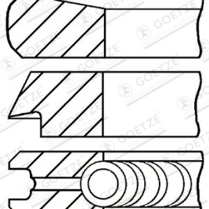 Set segmenti piston LAND ROVER DEFENDER Cabrio (L316) 2.5 Td5 4x4 (L316) diesel 122 cai GOETZE ENGINE 08-140007-00