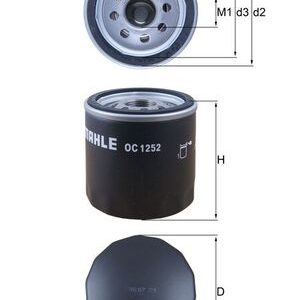 Filtru ulei LAND ROVER DEFENDER Station Wagon (L316) 2.2 Td4 4x4 (L316) diesel 122 cai MAHLE ORIGINAL OC 1252