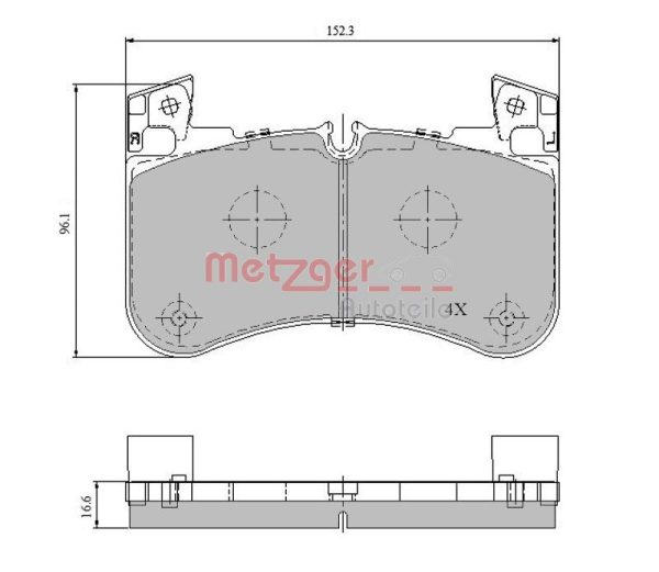 Placute frana LAND ROVER DEFENDER Station Wagon (L663) D200 MHEV 4x4 Diesel/electro 200 cai METZGER 1170947