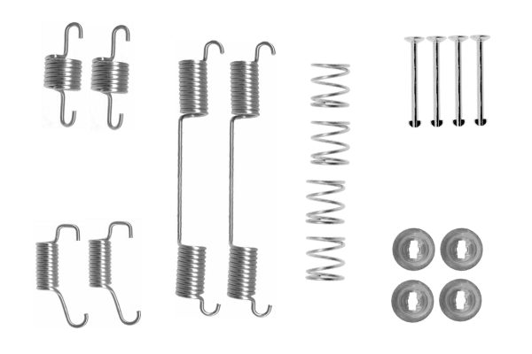Set accesorii saboti frana parcare LAND ROVER DEFENDER Cabrio (L316) 2.2 Td4 4x4 (L317) diesel 122 cai BOSCH 1 987 475 301