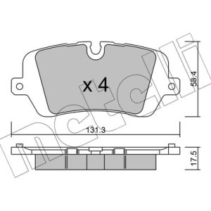 Placute frana LAND ROVER DEFENDER Station Wagon (L663) D200 MHEV 4x4 Diesel/electro 200 cai METELLI 22-1025-0
