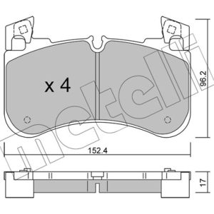 Placute frana LAND ROVER DEFENDER Station Wagon (L663) D300 MHEV 4x4 Diesel/electro 300 cai METELLI 22-1251-0