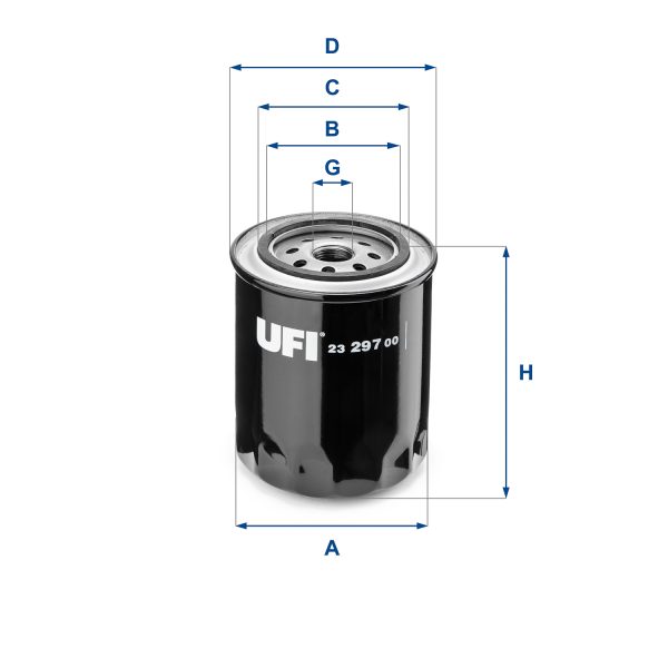 Filtru ulei LAND ROVER DEFENDER Station Wagon (L316) 2.5 D 4x4 (L316) diesel 69 cai UFI 23.297.00