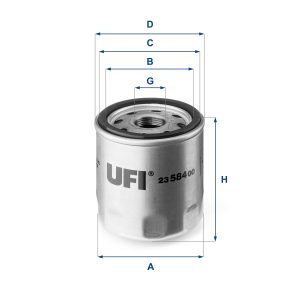 Filtru ulei LAND ROVER DEFENDER Station Wagon (L316) 2.2 Td4 4x4 (L316) diesel 122 cai UFI 23.584.00