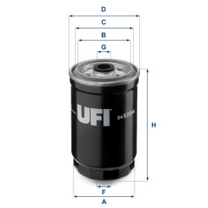 Filtru combustibil LAND ROVER DEFENDER Pick Up (L316) 2.5 Td5 4x4 (L316) diesel 122 cai UFI 24.525.00