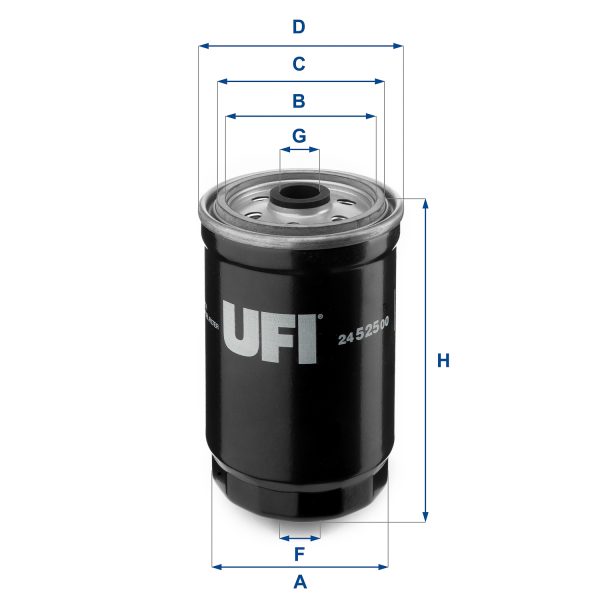 Filtru combustibil LAND ROVER DEFENDER Station Wagon (L316) 2.5 Td5 4x4 (L316) diesel 122 cai UFI 24.525.00