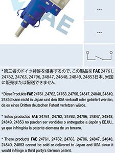 Comutator lumini frana LAND ROVER DEFENDER Cabrio (L316) 2.4 Td4 4x4 (L317) diesel 122 cai FAE 24848