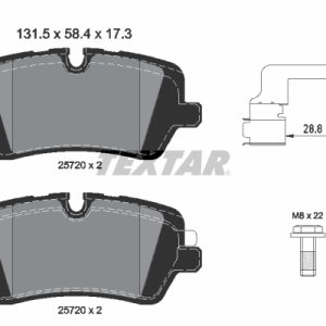 Placute frana LAND ROVER DEFENDER Station Wagon (L663) P425 4x4 benzina 426 cai TEXTAR 2572001