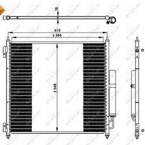 Condensator climatizare LAND ROVER DEFENDER Station Wagon (L663) P300 MHEV 4x4 benzina/elector 300 cai NRF 350336