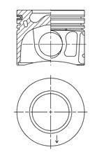 Piston LAND ROVER DEFENDER platou / sasiu (L316) 2.2 Td4 4x4 (L317) diesel 122 cai KOLBENSCHMIDT 41252600