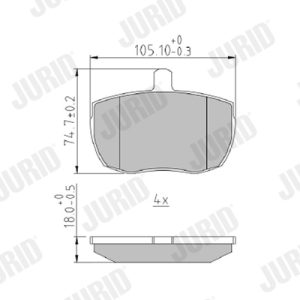 Placute frana LAND ROVER DEFENDER Station Wagon (L316) 2.5 D 4x4 (L316) diesel 69 cai JURID 571250J