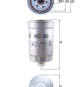 Filtru combustibil LAND ROVER DEFENDER Cabrio (L316) 2.5 Td5 4x4 (L316) diesel 122 cai KNECHT KC 80