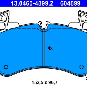 Placute frana LAND ROVER DEFENDER Station Wagon (L663) P400 I6 MHEV 4x4 benzina/elector 400 cai ATE 13.0460-4899.2
