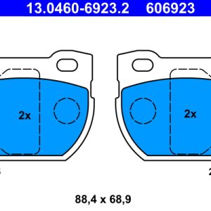 Placute frana LAND ROVER DEFENDER Station Wagon (L316) 2.5 Td5 4x4 (L316) diesel 122 cai ATE 13.0460-6923.2
