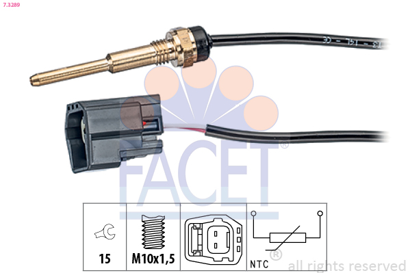 Senzor temperatura lichid de racire LAND ROVER DEFENDER Station Wagon (L663) D250 MHEV 4x4 Diesel/electro 249 cai FACET 7.3289