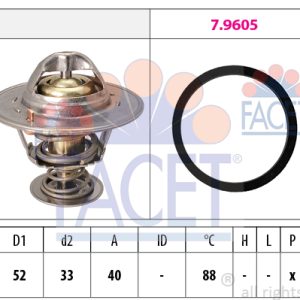Termostat lichid racire LAND ROVER DEFENDER Station Wagon (L316) 2.5 TDI 4x4 (L316) diesel 113 cai FACET 7.8537