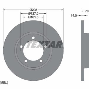 Disc frana LAND ROVER DEFENDER Cabrio (L316) 2.2 Td4 4x4 (L317) diesel 122 cai TEXTAR 92040600