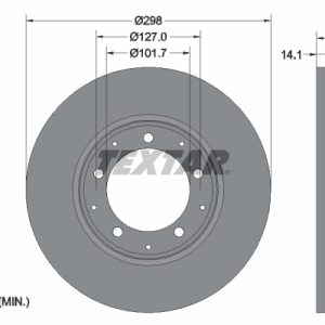Disc frana LAND ROVER DEFENDER Cabrio (L316) 2.2 Td4 4x4 (L317) diesel 122 cai TEXTAR 92230503