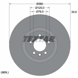 Disc frana LAND ROVER DEFENDER Van (L663) 3.0 D300 MHEV 4x4 Diesel/electro 300 cai TEXTAR 92316405