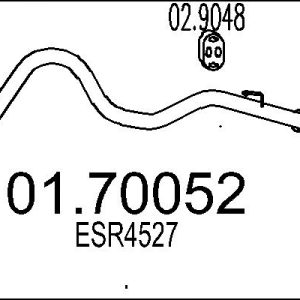 Racord evacuare LAND ROVER DEFENDER Cabrio (L316) 2.5 TDI 4x4 (L316) diesel 113 cai MTS 01.70052