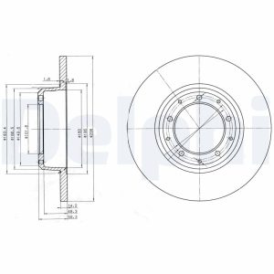 Disc frana LAND ROVER DEFENDER Cabrio (L316) 2.5 D 4x4 (L316) diesel 69 cai DELPHI BG3982C