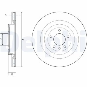 Disc frana LAND ROVER DEFENDER Van (L663) 3.0 D300 MHEV 4x4 Diesel/electro 300 cai DELPHI BG9126C