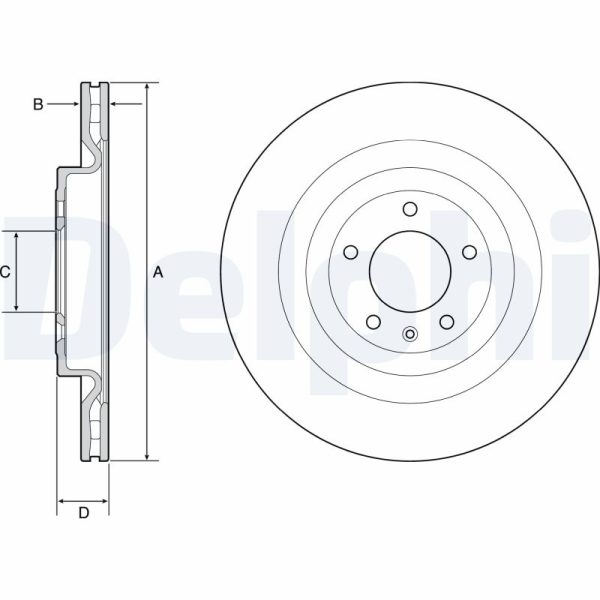 Disc frana LAND ROVER DEFENDER Van (L663) 3.0 D300 MHEV 4x4 Diesel/electro 300 cai DELPHI BG9126C
