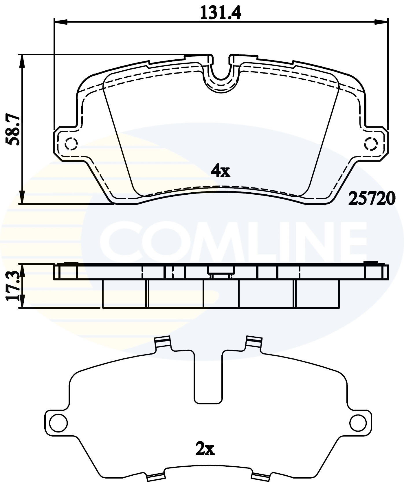 Placute frana LAND ROVER DEFENDER Van (L663) 2.0 P300 Si4 4x4 benzina 300 cai COMLINE CBP02256