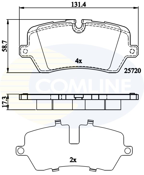 Placute frana LAND ROVER DEFENDER Van (L663) 2.0 P400e Hybrid 4x4 benzina/elector 404 cai COMLINE CBP02256