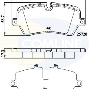 Placute frana LAND ROVER DEFENDER Van (L663) 3.0 P400 I6 MHEV 4x4 benzina/elector 400 cai COMLINE CBP02256