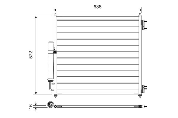 Condensator climatizare LAND ROVER DEFENDER Station Wagon (L663) P300 MHEV 4x4 benzina/elector 300 cai VALEO 814053