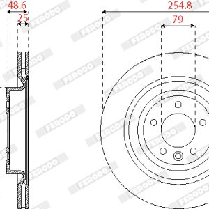 Disc frana LAND ROVER DEFENDER Van (L663) 3.0 D300 MHEV 4x4 Diesel/electro 300 cai FERODO DDF2550C-1