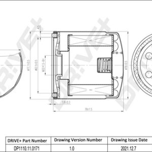 Filtru ulei LAND ROVER DEFENDER Station Wagon (L316) 2.2 Td4 4x4 (L316) diesel 122 cai DRIVE DP1110.11.0171