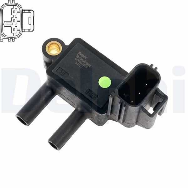 Senzor presiune gaze evacuare LAND ROVER DEFENDER platou / sasiu (L316) 2.2 Td4 4x4 (L317) diesel 122 cai DELPHI DPS00026-12B1