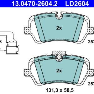 Placute frana LAND ROVER DEFENDER Van (L663) 3.0 D300 MHEV 4x4 Diesel/electro 300 cai ATE 13.0470-2604.2