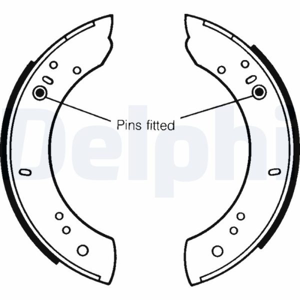 Set saboti frana LAND ROVER DEFENDER Cabrio (L316) 2.5 D 4x4 (L316) diesel 69 cai DELPHI LS1072