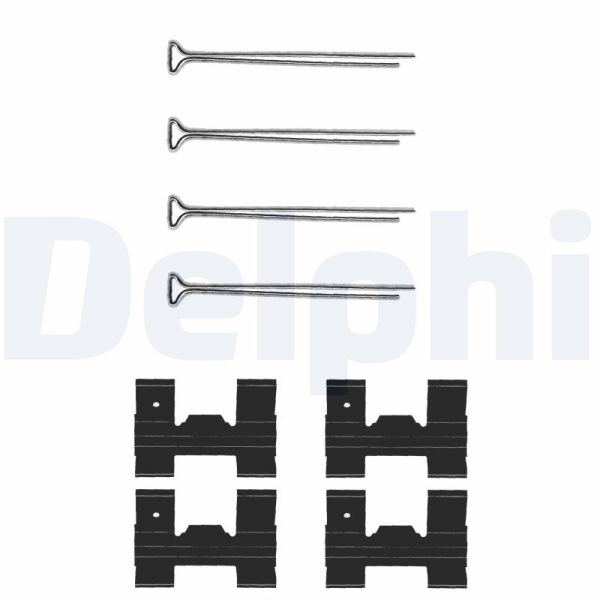 Set accesorii placute frana LAND ROVER DEFENDER Station Wagon (L316) 2.5 4x4 benzina 83 cai DELPHI LX0023