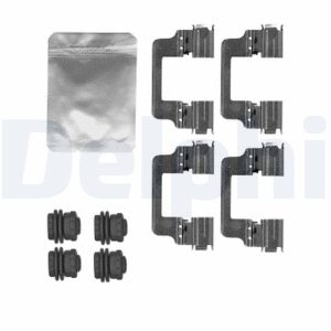 Set accesorii placute frana LAND ROVER DEFENDER Station Wagon (L663) D350 MHEV 4x4 Diesel/electro 350 cai DELPHI LX0591