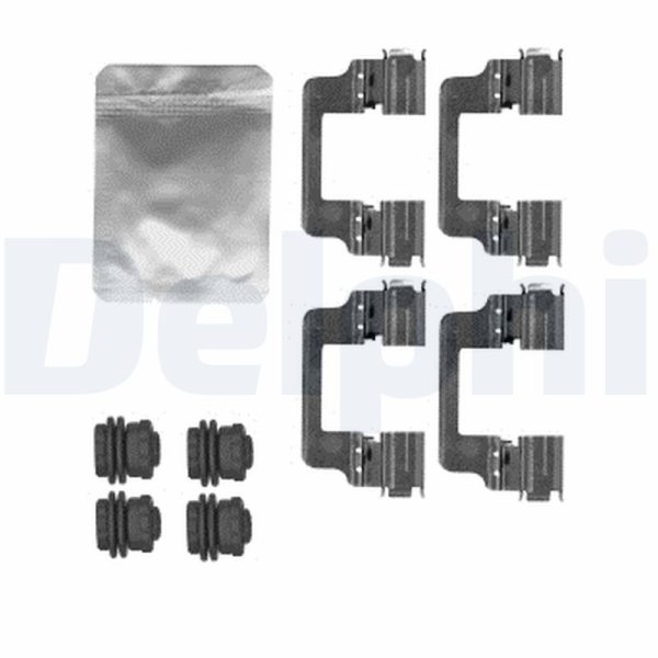Set accesorii placute frana LAND ROVER DEFENDER Station Wagon (L663) D350 MHEV 4x4 Diesel/electro 350 cai DELPHI LX0591