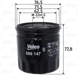 Filtru ulei LAND ROVER DEFENDER platou / sasiu (L316) 2.2 Td4 4x4 (L317) diesel 122 cai VALEO 586147