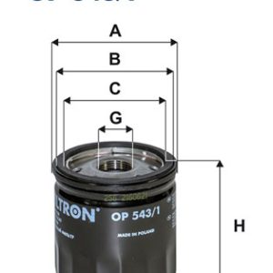 Filtru ulei LAND ROVER DEFENDER Station Wagon (L316) 2.2 Td4 4x4 (L316) diesel 122 cai FILTRON OP 543/1