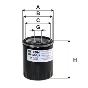 Filtru ulei LAND ROVER DEFENDER Station Wagon (L316) 2.5 Td5 4x4 (L316) diesel 122 cai FILTRON OP 580/5