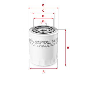 Filtru ulei LAND ROVER DEFENDER Station Wagon (L316) 2.5 D 4x4 (L316) diesel 69 cai SOFIMA S 3297 R
