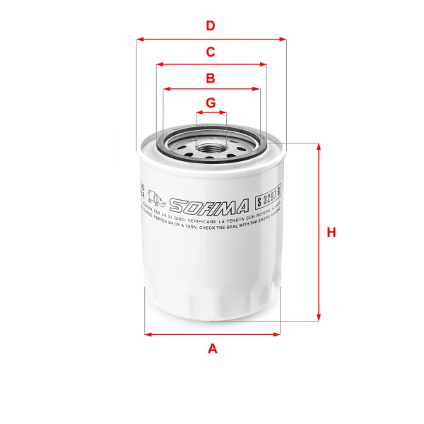 Filtru ulei LAND ROVER DEFENDER Station Wagon (L316) 2.5 D 4x4 (L316) diesel 69 cai SOFIMA S 3297 R