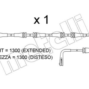 Senzor de avertizare uzura placute de frana LAND ROVER DEFENDER Station Wagon (L663) D240 SD4 4x4 diesel 241 cai METELLI SU.400