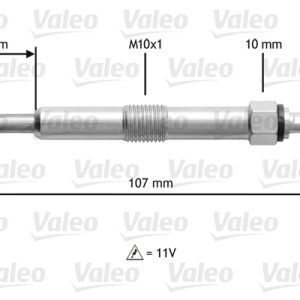 Bujie incandescenta LAND ROVER DEFENDER Pick Up (L316) 2.5 Td5 4x4 (L316) diesel 122 cai VALEO 345165