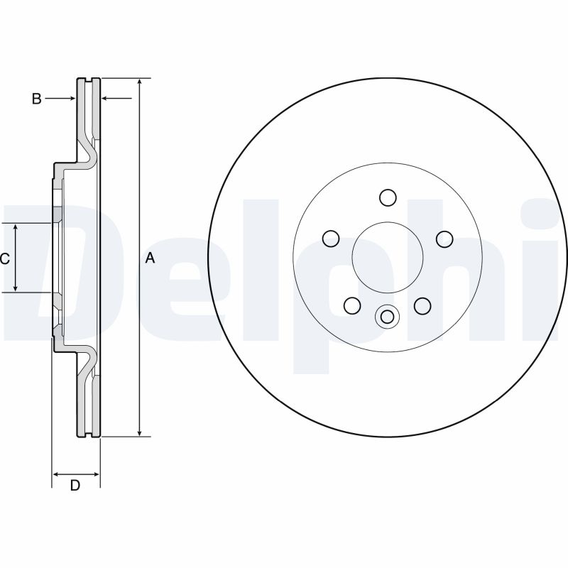 Disc frana DELPHI BG4786C LAND ROVER RANGE ROVER VELAR (L560) 1,997 cmc (PT204(AJ20P4) benzina 250 DELPHI BG4786C