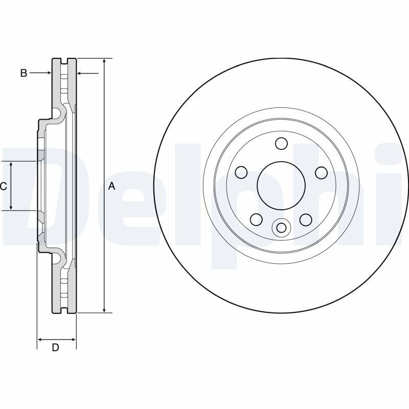 Disc frana DELPHI BG9177C LAND ROVER RANGE ROVER VELAR (L560) 1,997 cmc (PT204(AJ20P4) benzina 300 DELPHI BG9177C