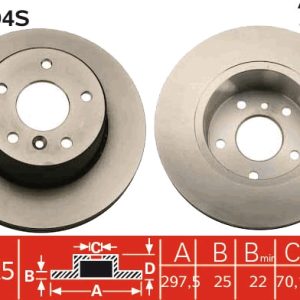 Disc frana TRW DF4194S LAND ROVER DISCOVERY II (L318) 3,947 cmc (35 D, 56 D, 94 D) benzina 185 TRW DF4194S