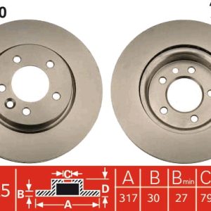 Disc frana TRW DF4790 LAND ROVER DISCOVERY IV (L319) 2,993 cmc (306DT(TDV6) diesel 245 TRW DF4790